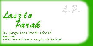 laszlo parak business card